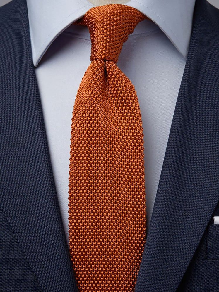 Cravate Tricotée Fine Pour Homme - Modèle étroit 7cm, Longueur 146cm - Polyester Doux Comme La Soie, Couleur Marron - Idéale Mariage, Cadeau Fête Des Pères & Noël