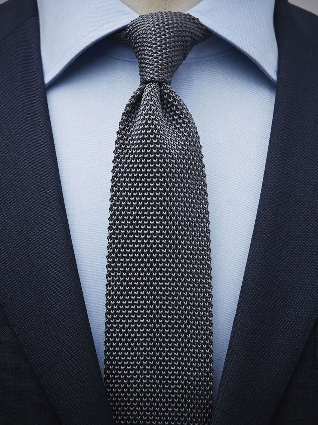 Grey Knitted Tie