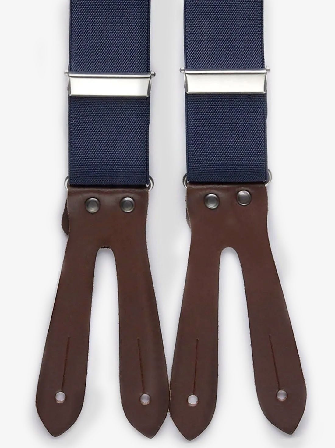Blue Leather Suspenders - Men's leather suspenders 35mm - Buy online | John  Henric