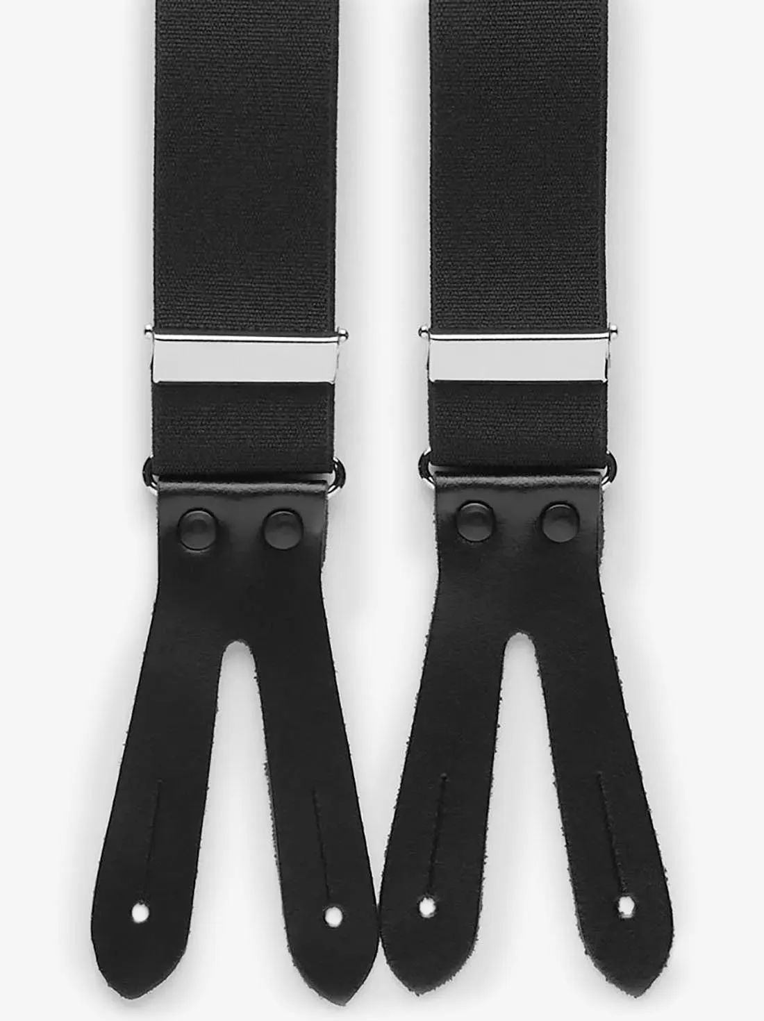 Black Leather Suspenders