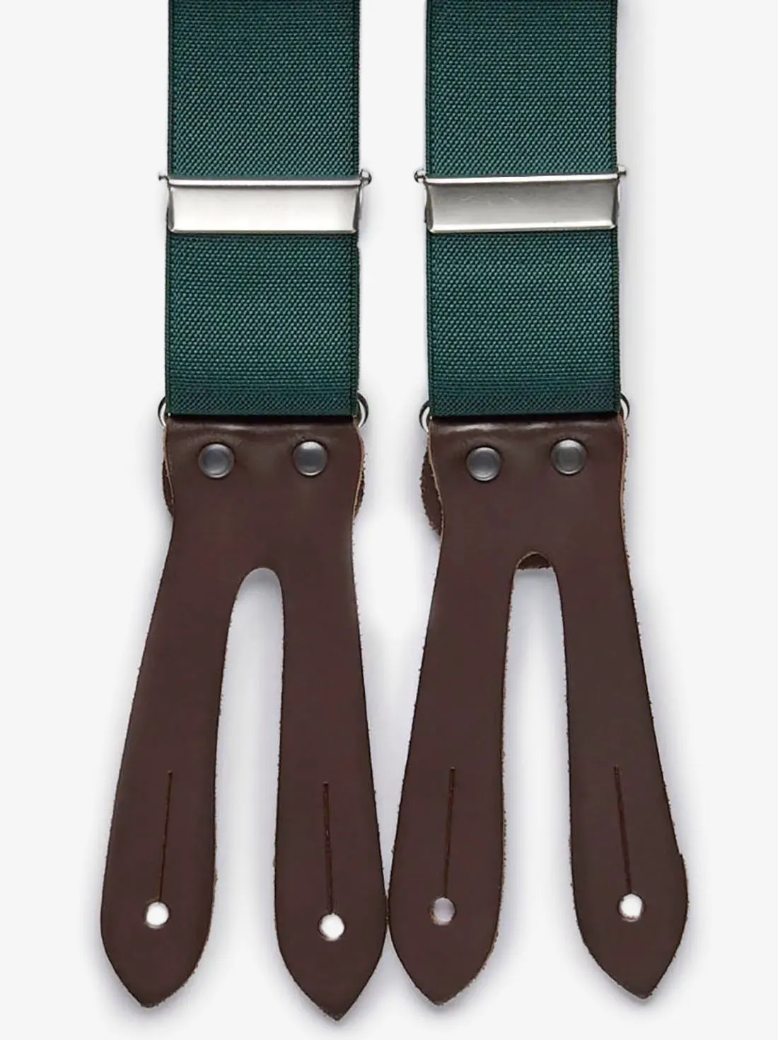 Green Leather Suspenders
