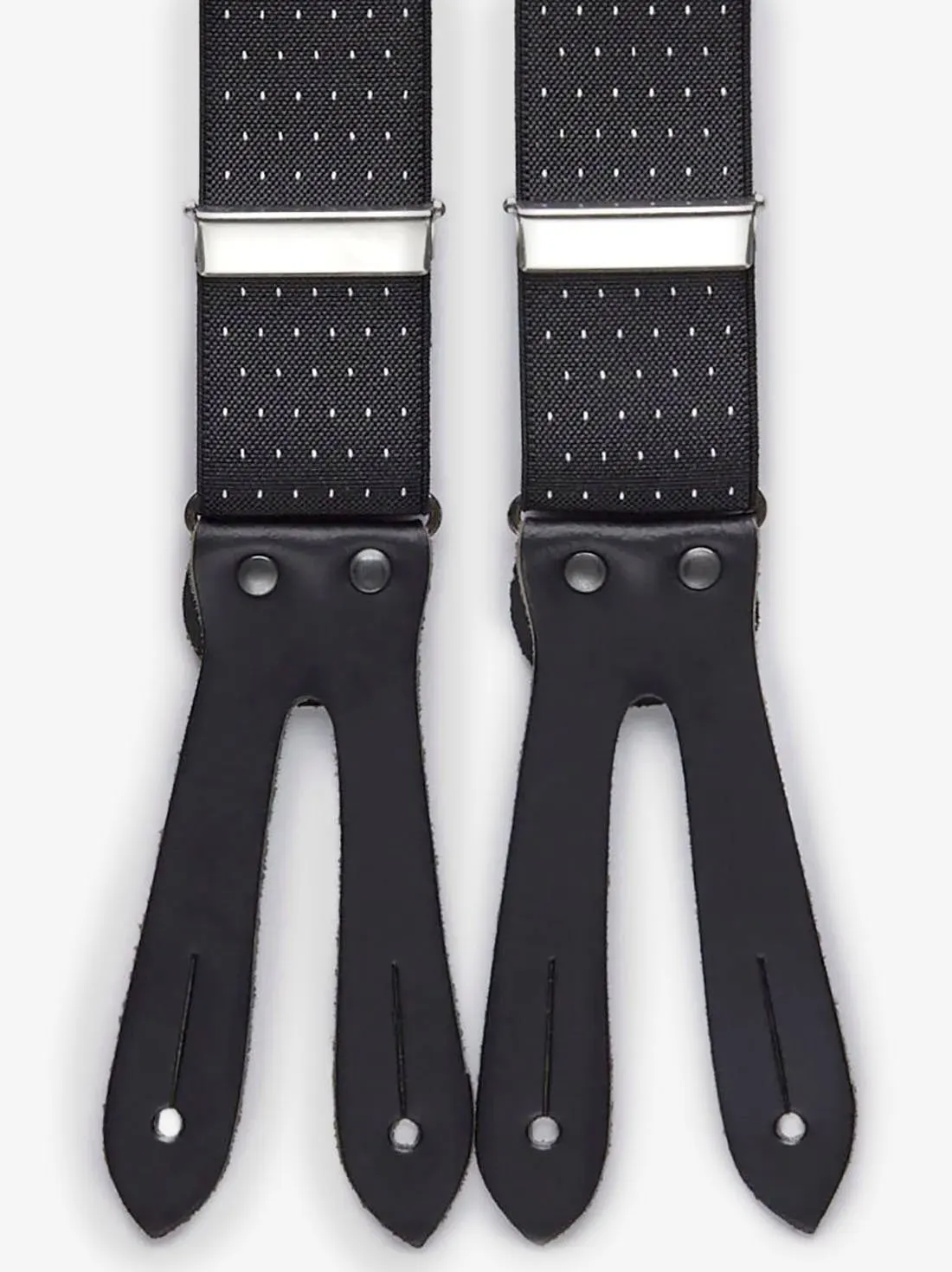 Black Leather Suspenders