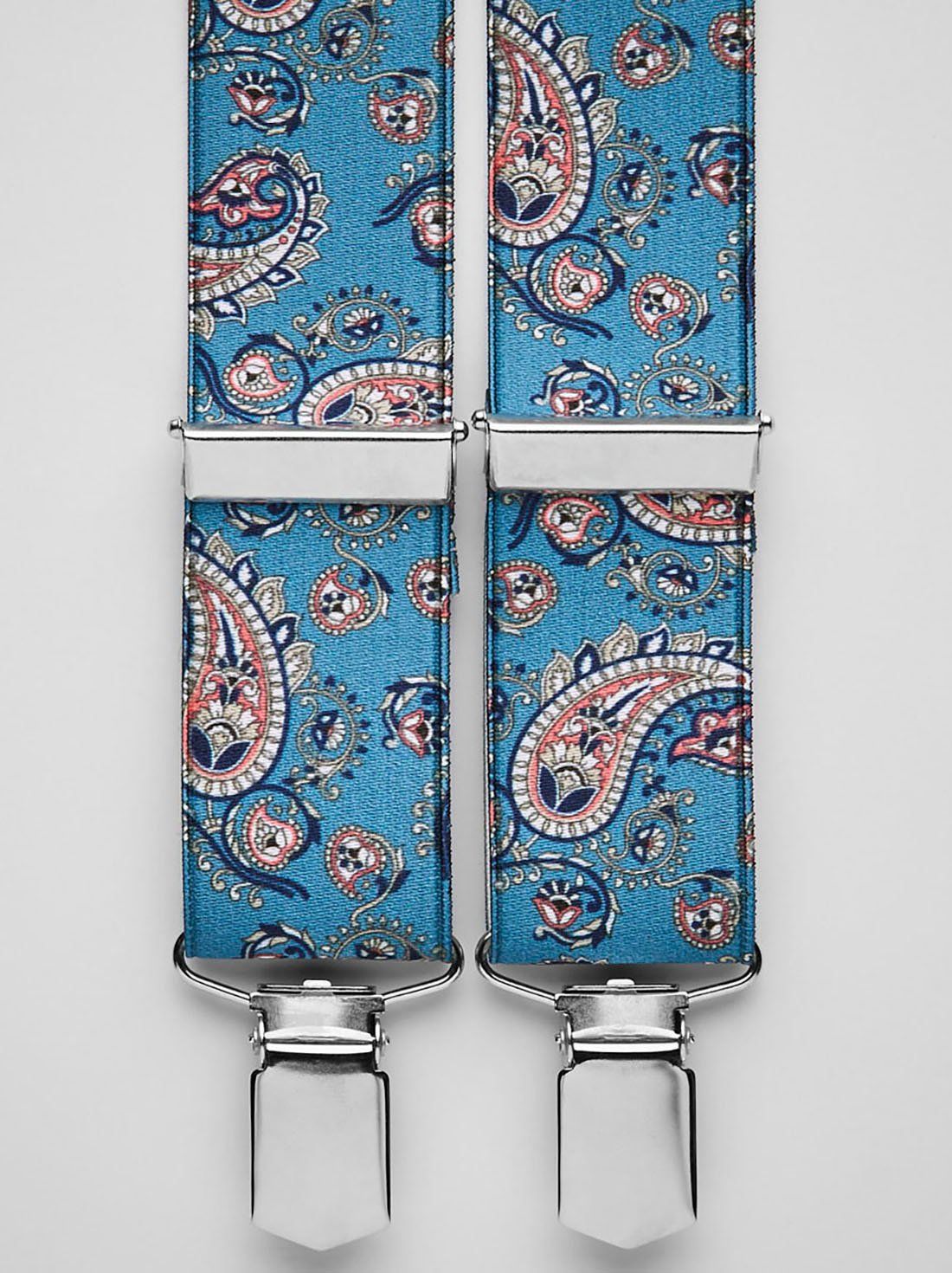 Blue Paisley Suspenders