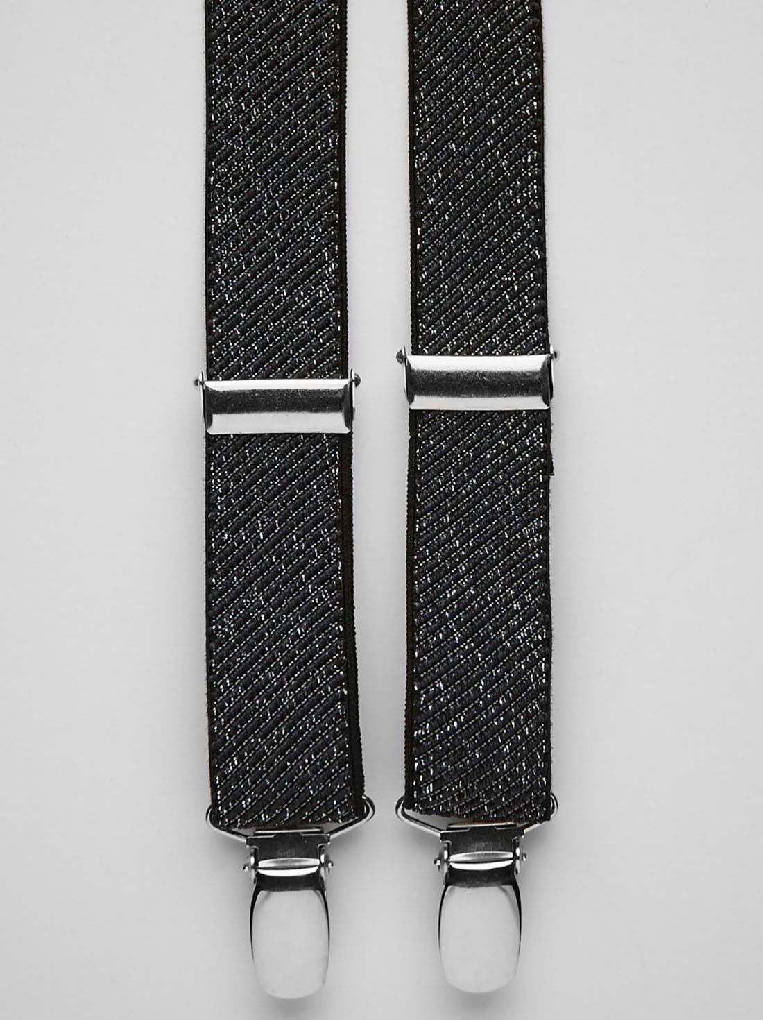 Black Suspenders Glitter