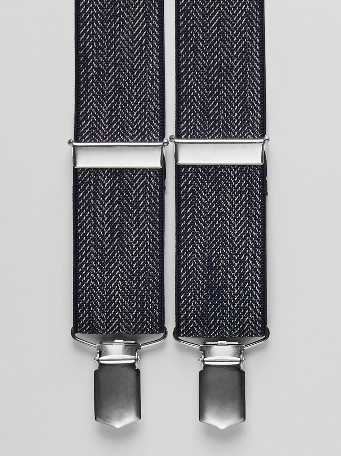 Blue Suspenders Herringbone