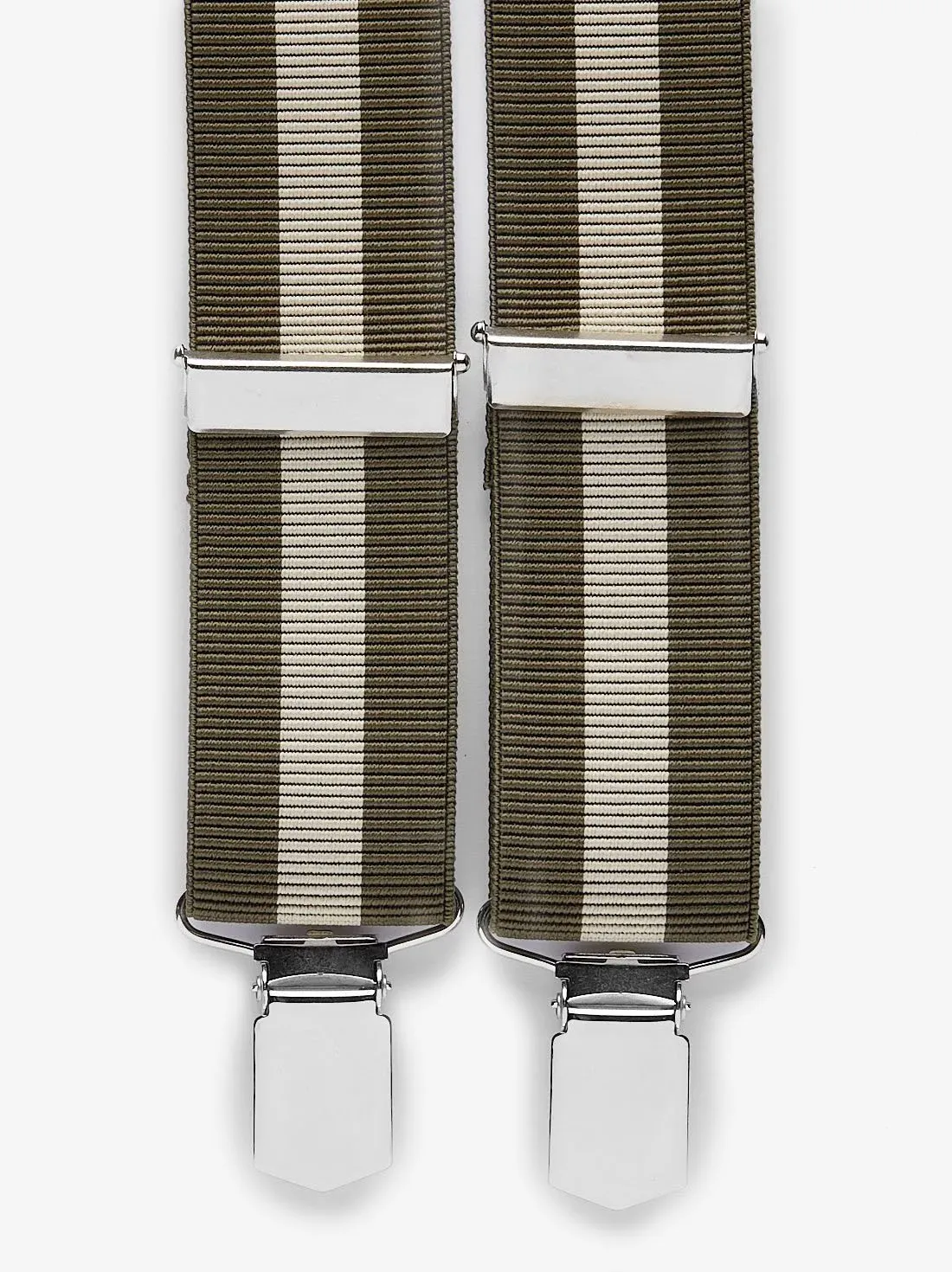Green Striped Suspenders