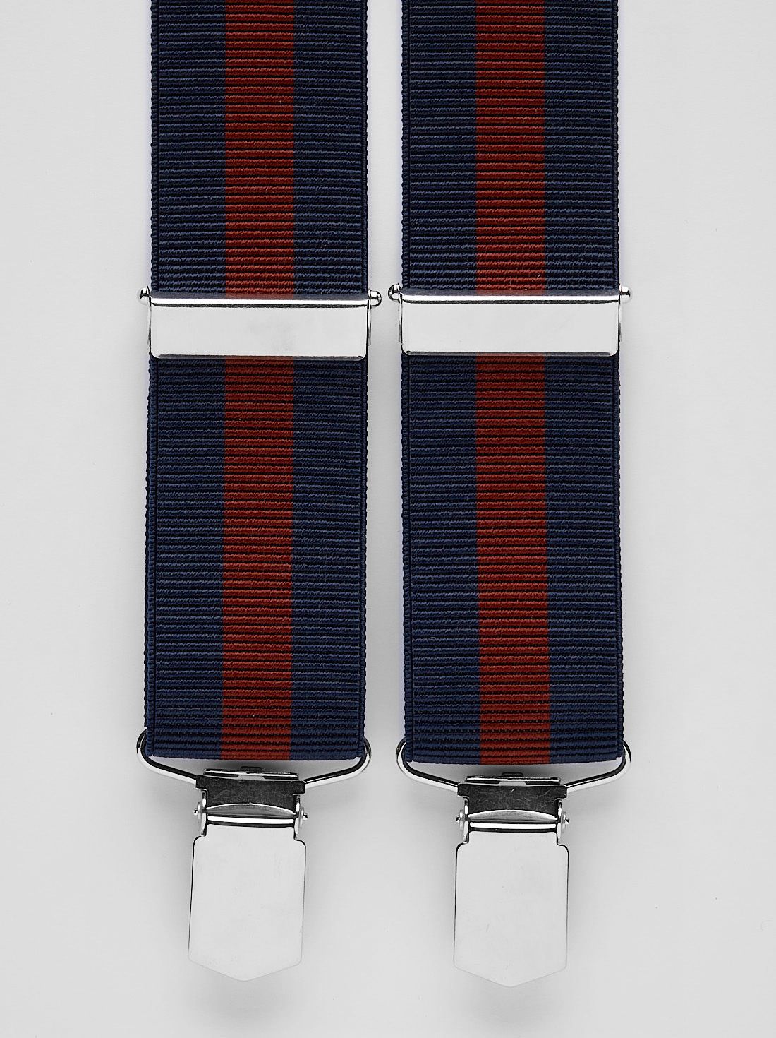 Burgundy Striped Suspenders