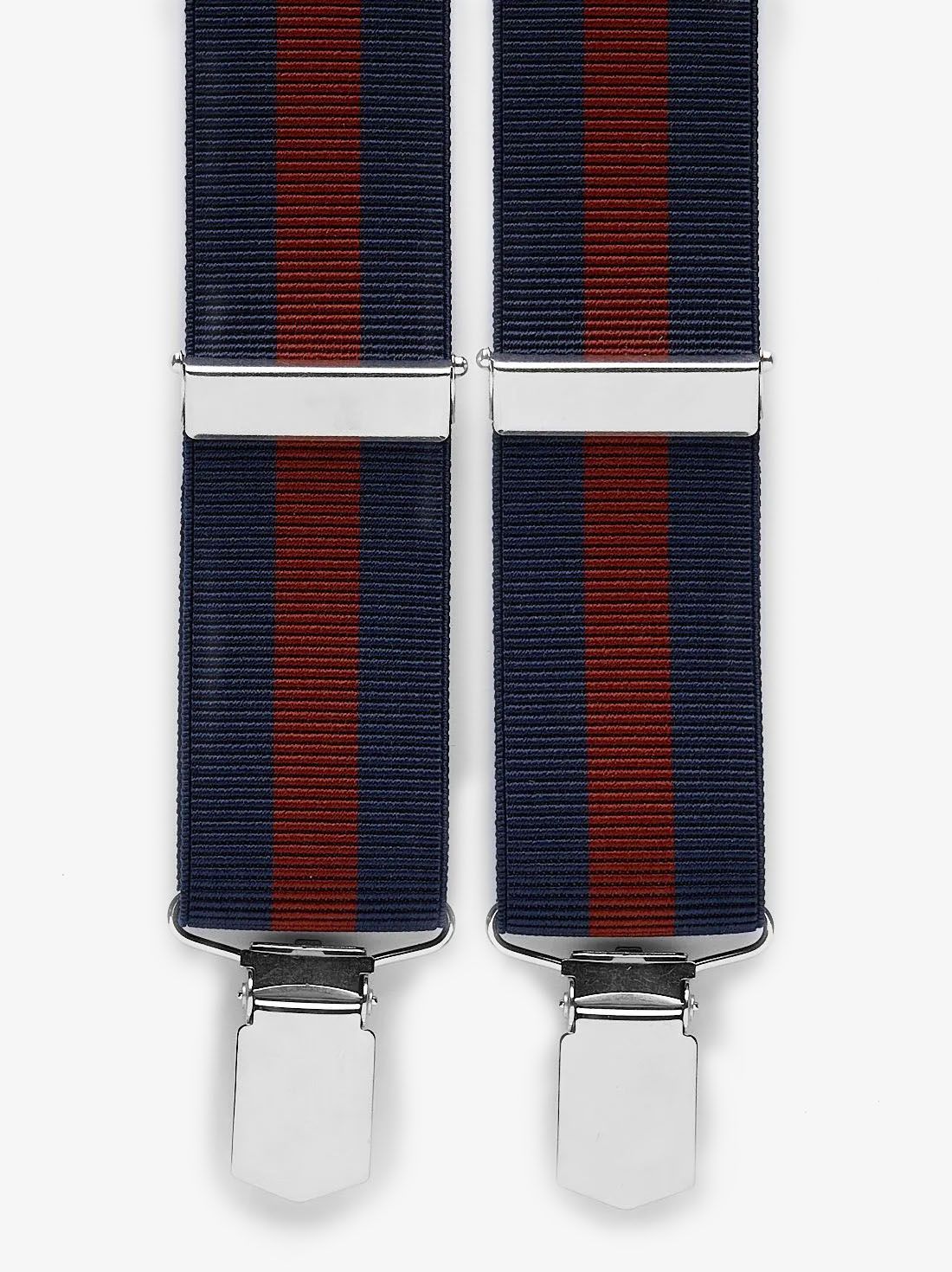 Burgundy Striped Suspenders