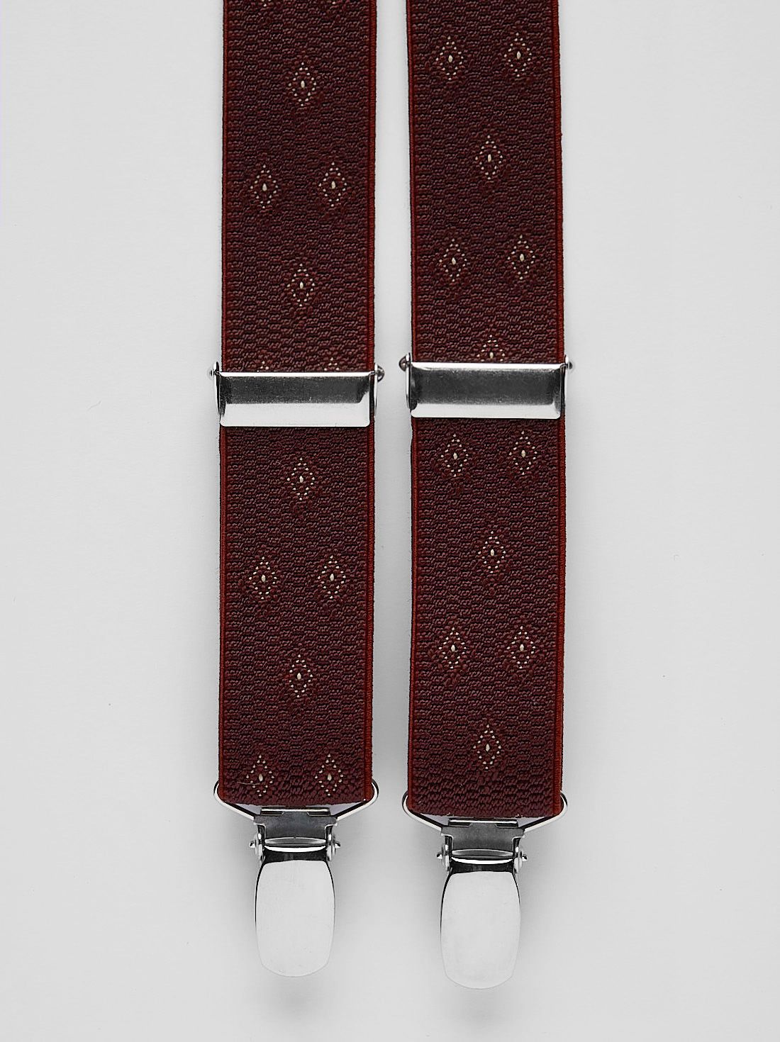 Burgundy Suspenders Geometric 