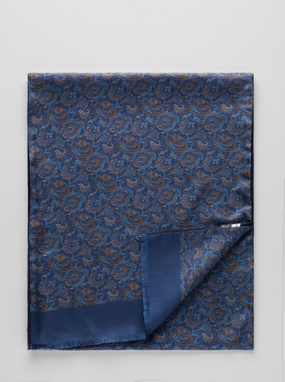 Blue Wool & Silk Scarf 