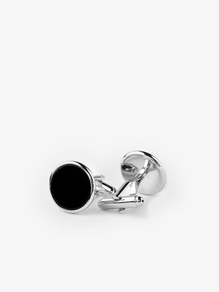 Silver Cufflinks Round