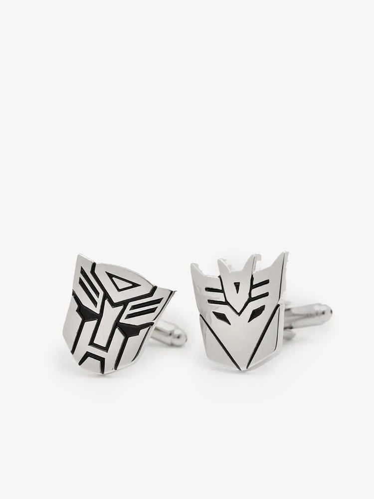 Boutons de manchette argentés Transformers