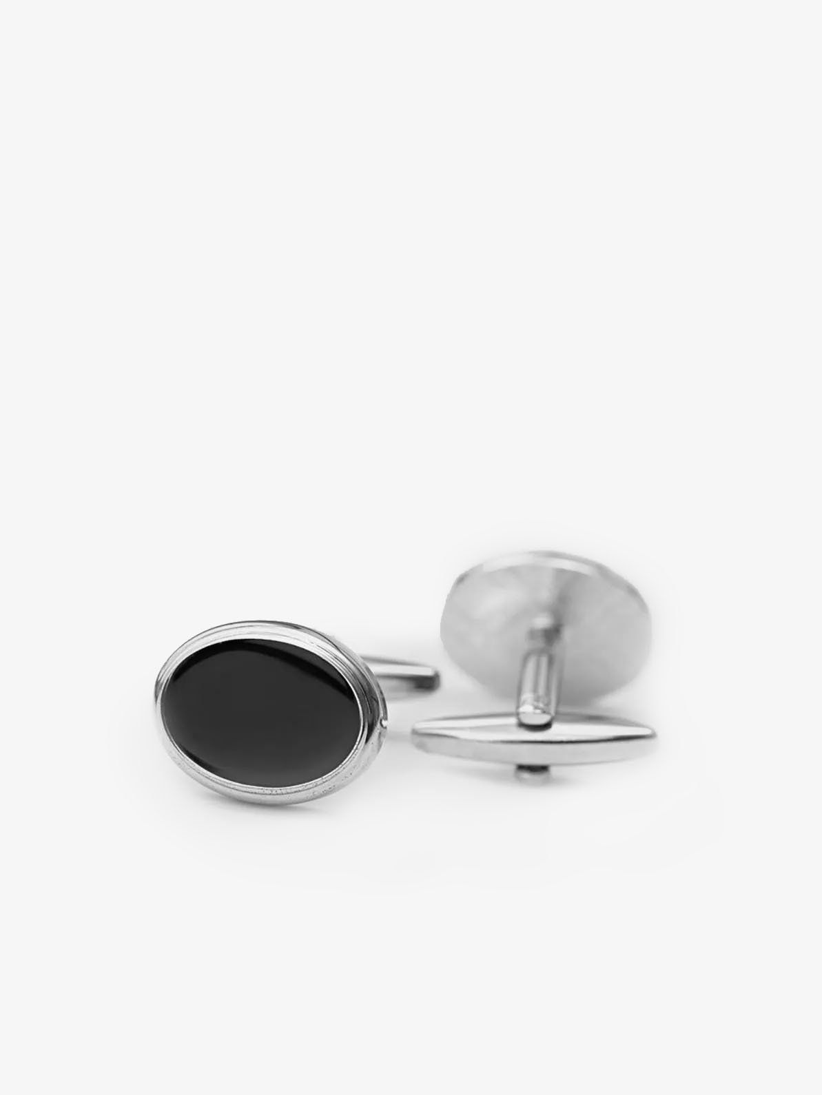 Black Cufflinks Oval