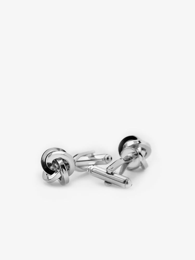 Silver Cufflinks Knot
