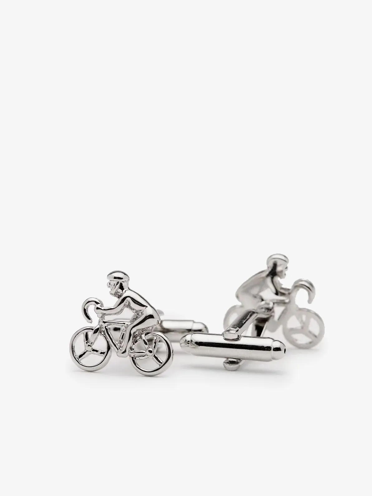 Silver Cufflinks Bike