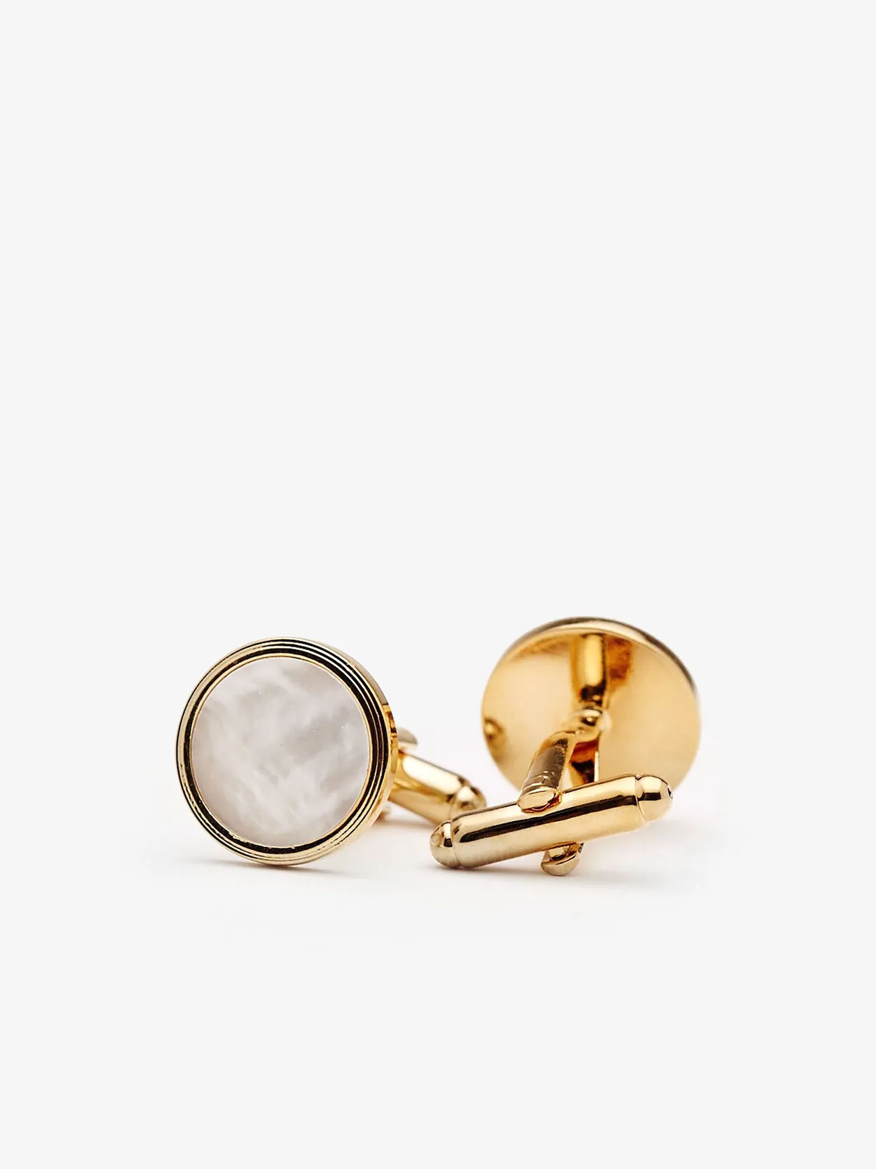 Gold Cufflinks Round