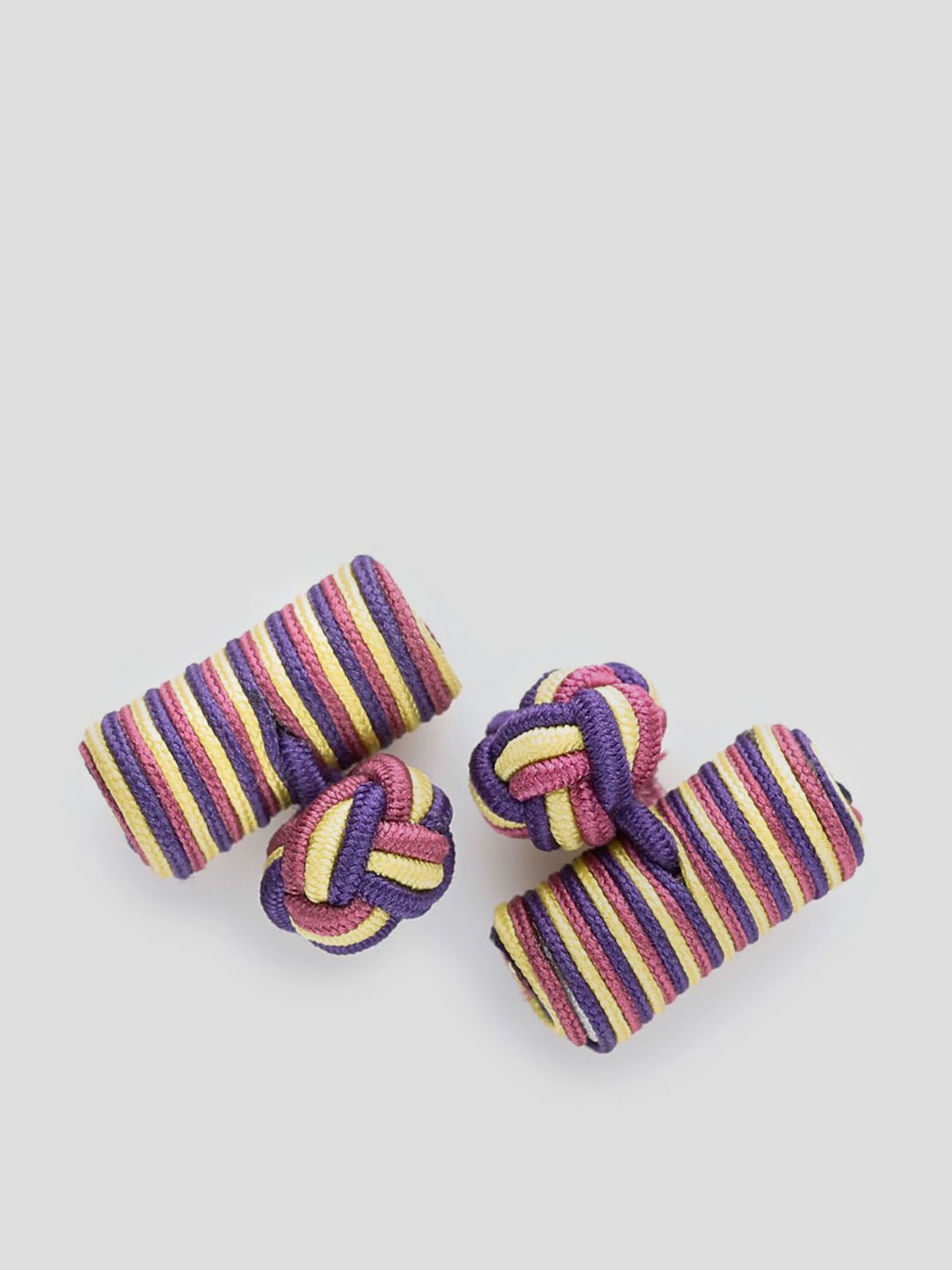 Yellow & Pink Silk Knots Cylinder 