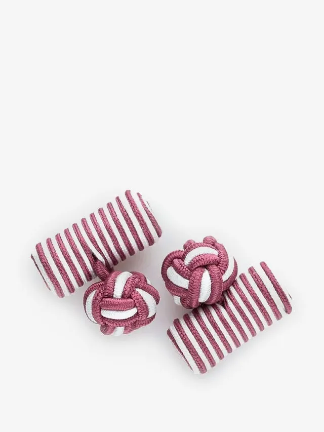 Pink & Blue Silk Knots Cylinder