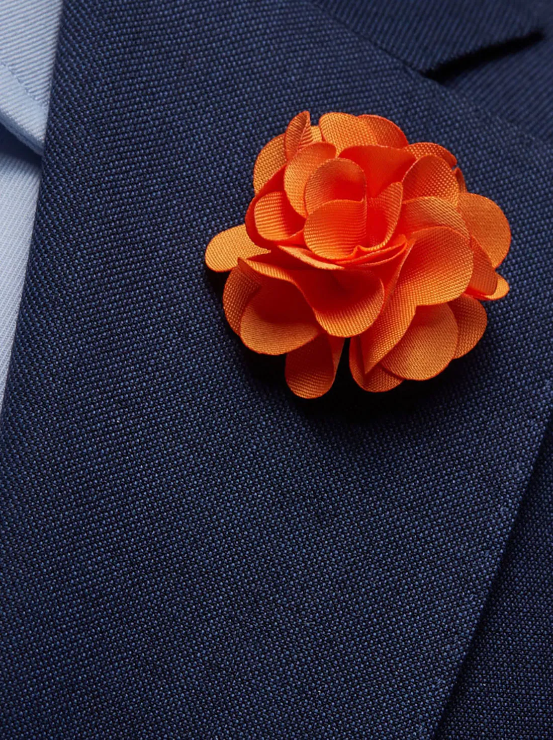 Orange Flower Lapel Pin
