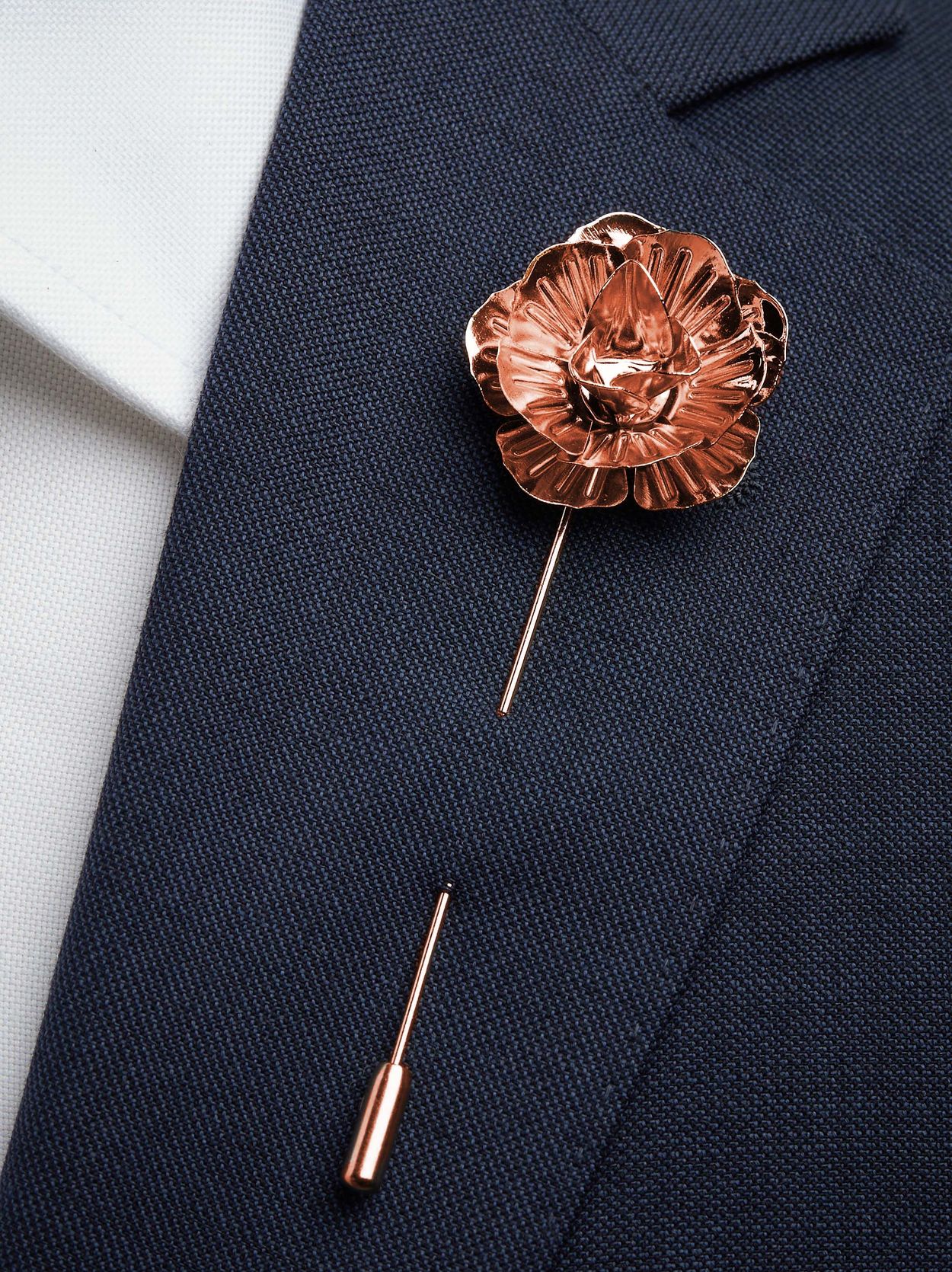 Men's Lapel Pin Lapel Flower Pins Boutonniere Pin Handmade Rose