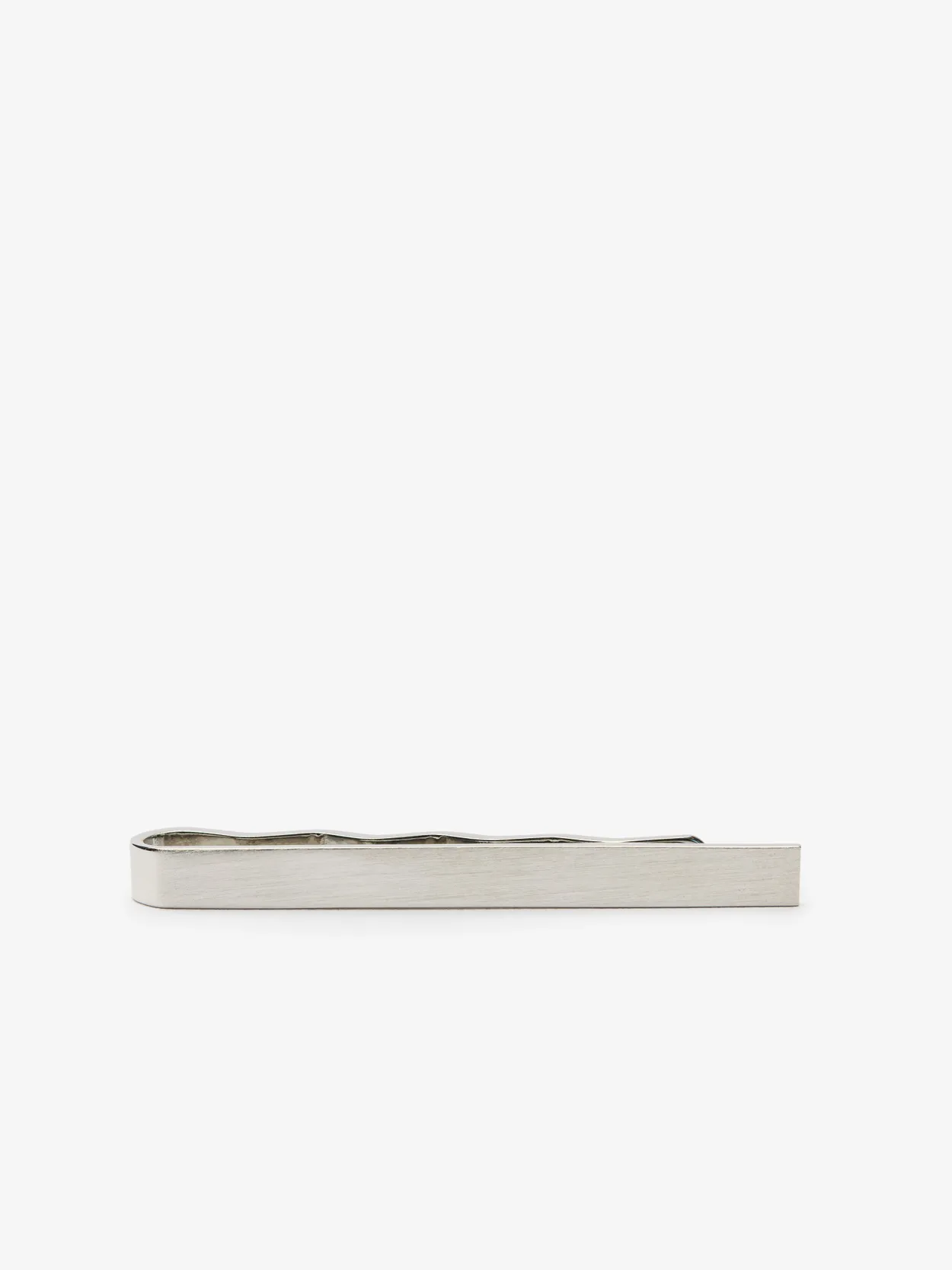 Brushed Silver Tie Clip