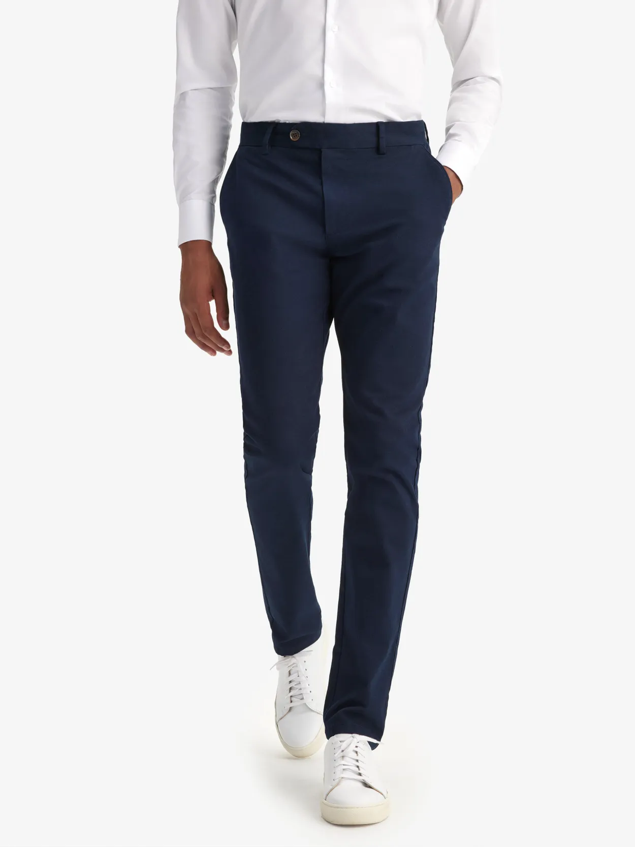 Dark Blue Slim Fit Chinos