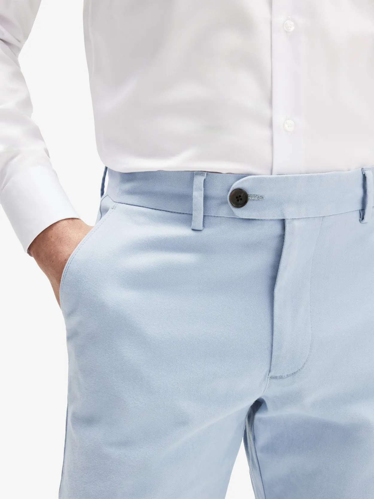 what to wear with light blue chinos men