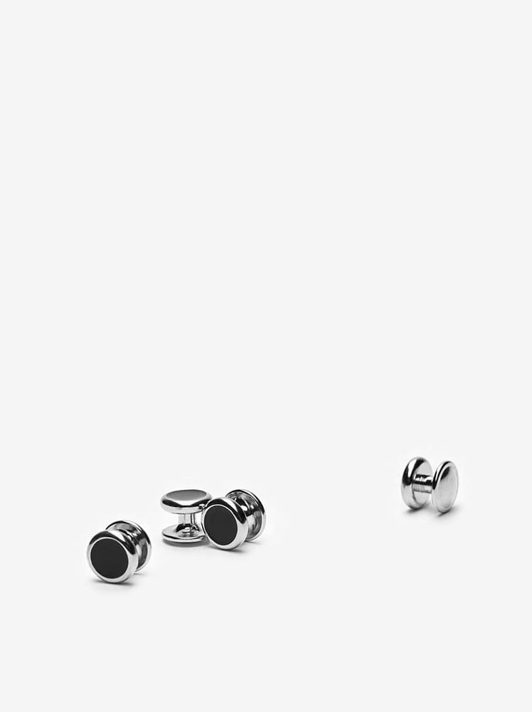 Formal Buttons Black & Silver