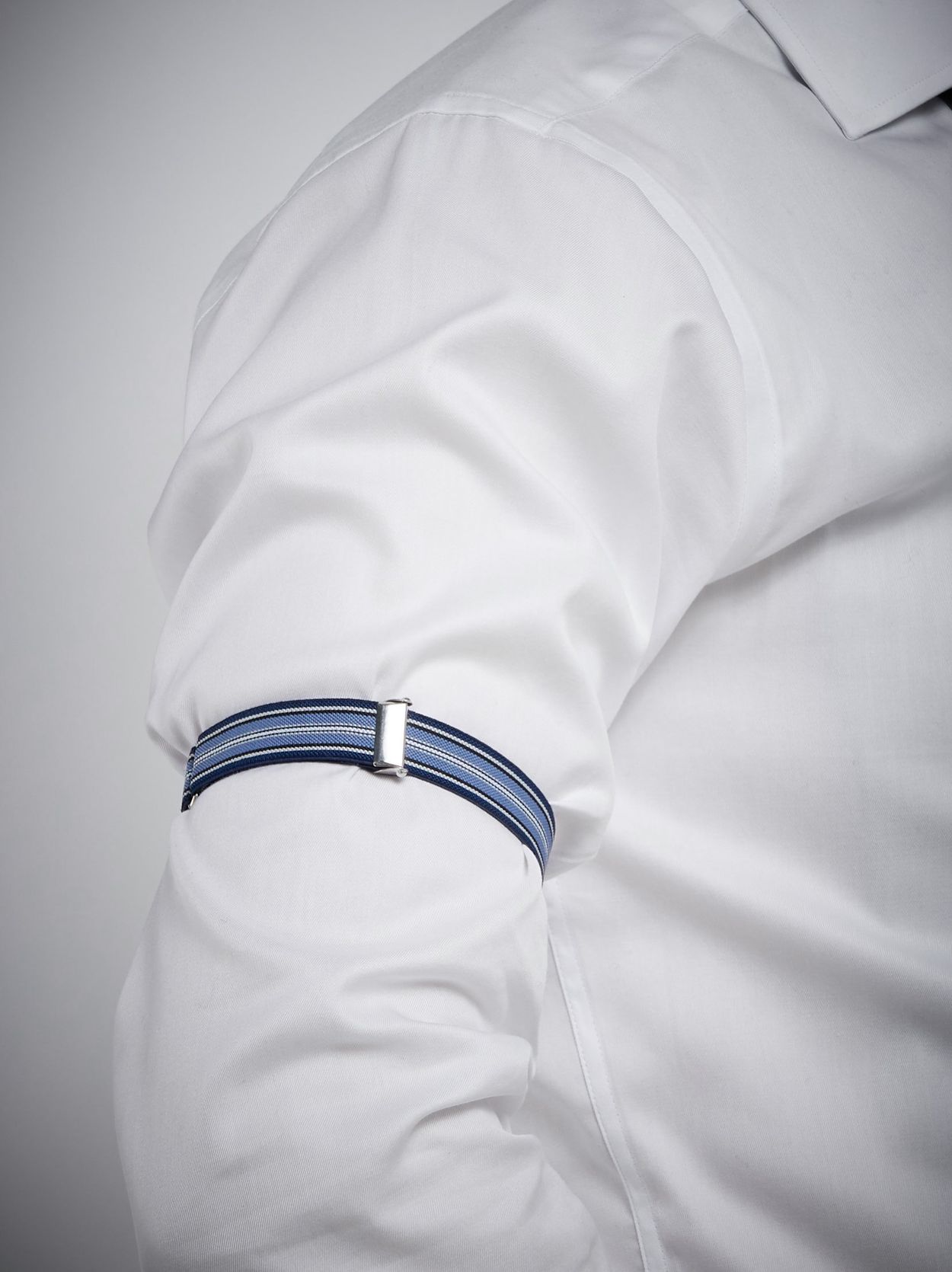 Blue & Light Blue Sleeve Garters Textile