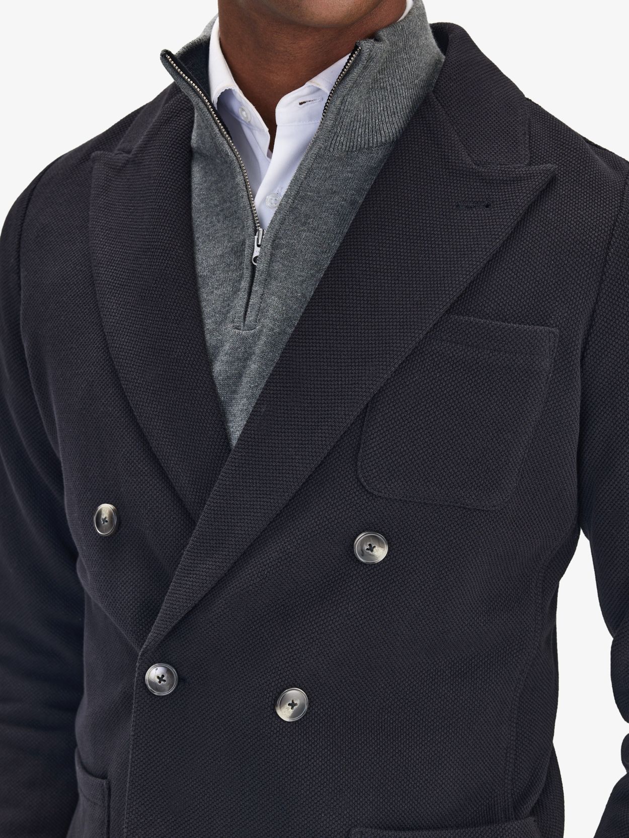 本切羽3Bウールジャケット　Antiginale size44 CREPE de CHINE OVERSIZE NOTCHED LAPEL JACKET(M Black): S'YTE