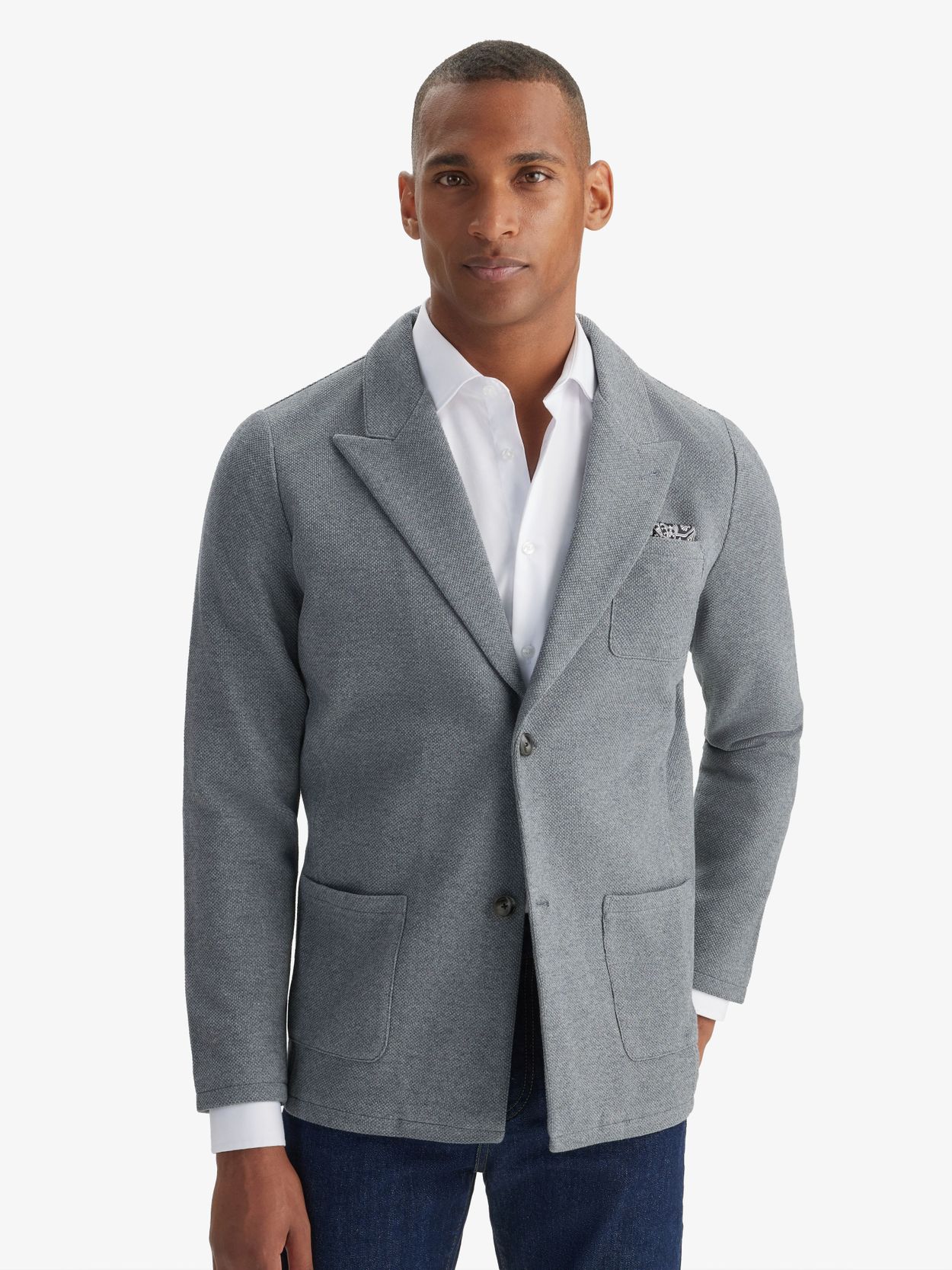 Grey knitted cheap jacket