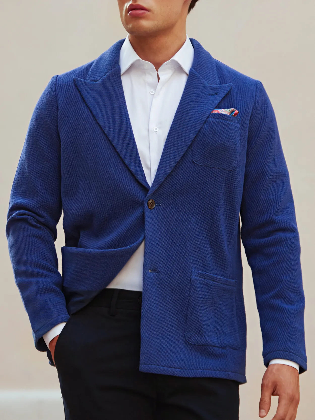 Blue Knitted Jacket