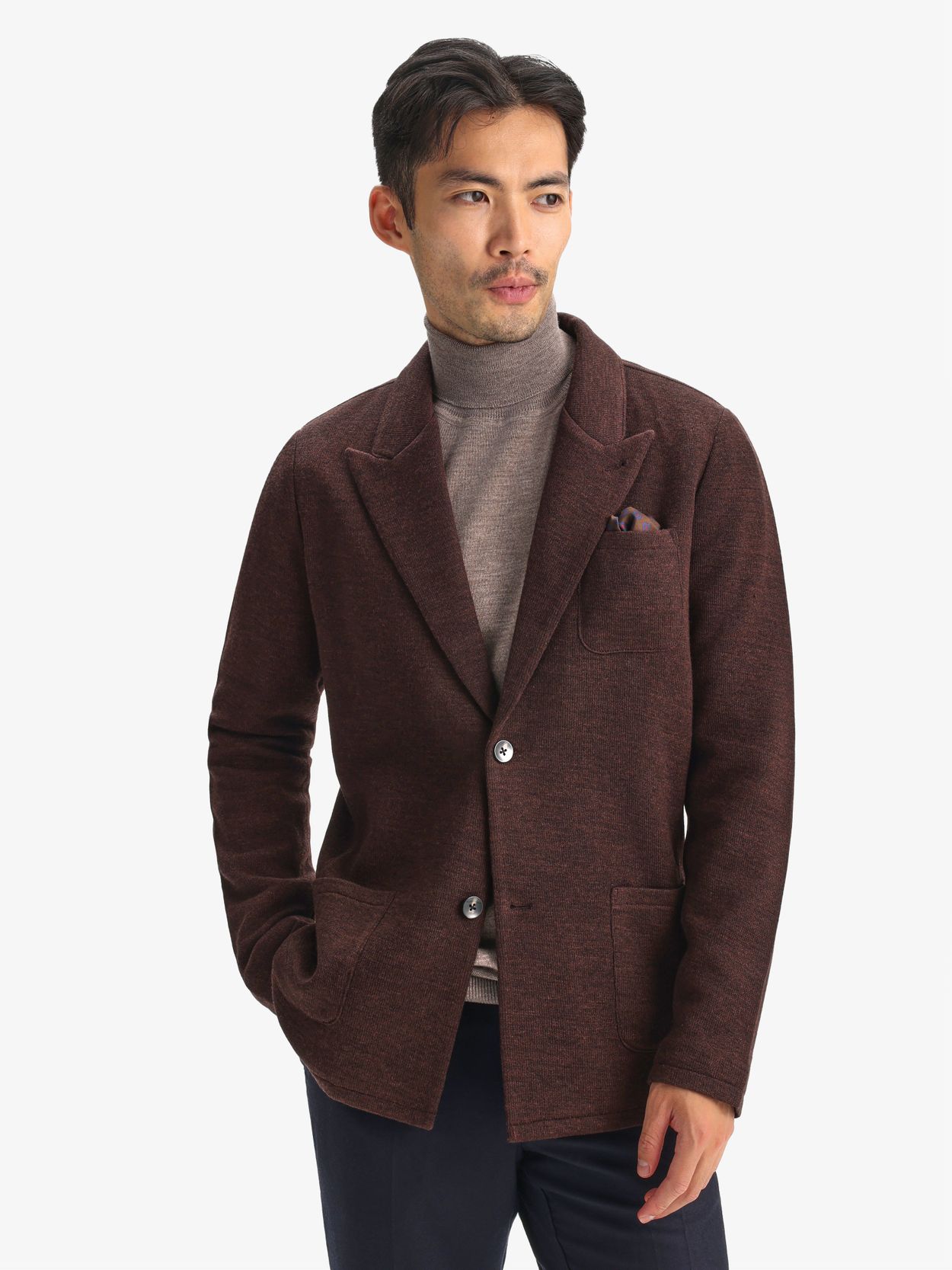 Brown Knitted Blazer