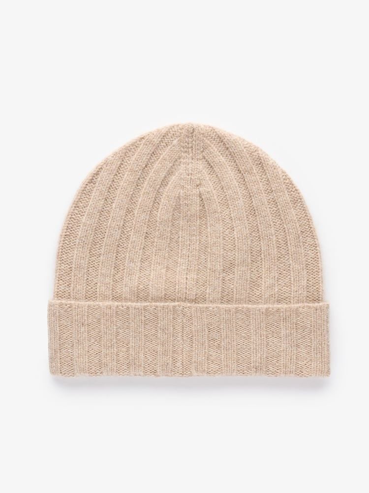 Beige Wool Beanie