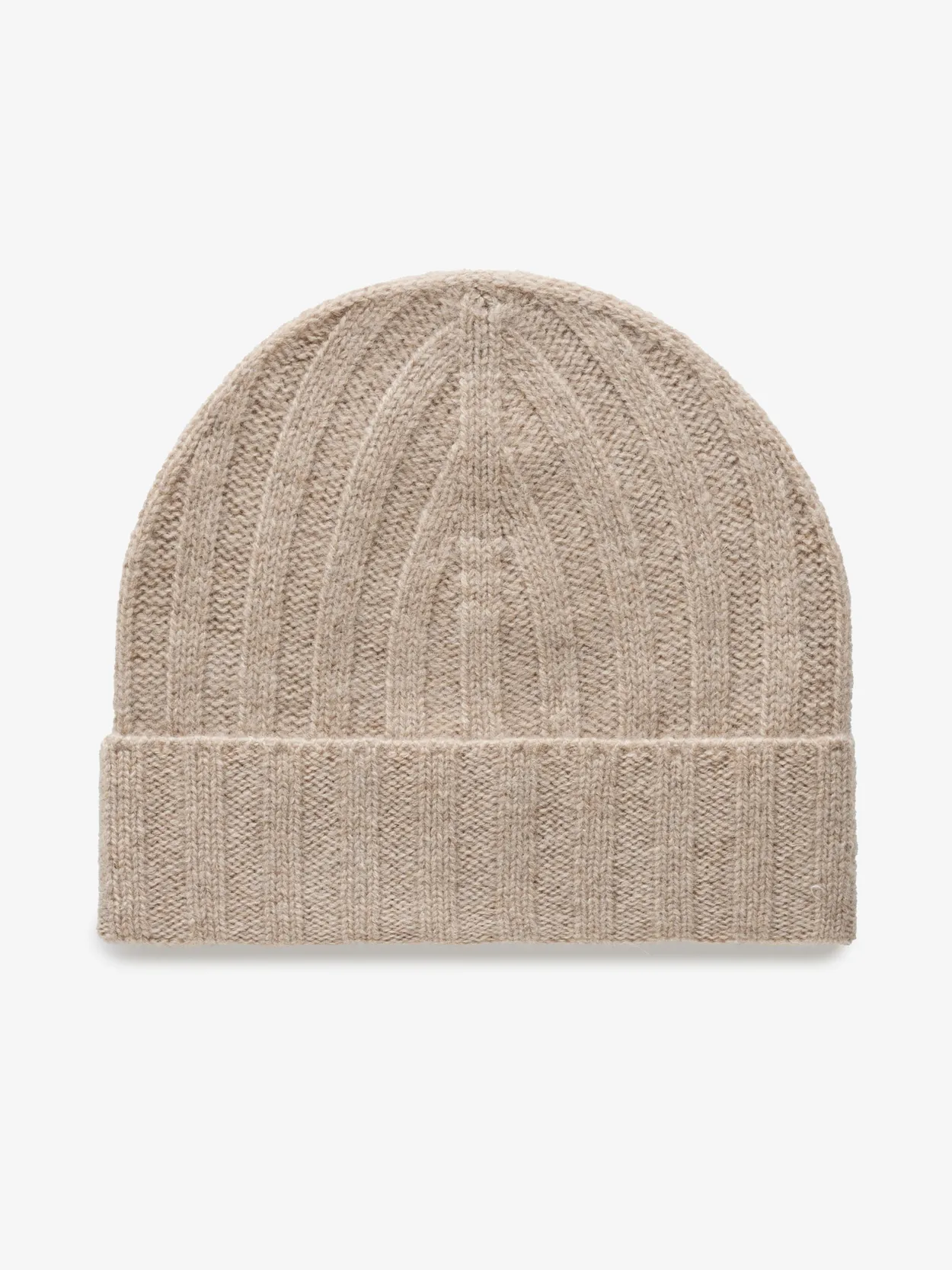 Beige Wool Beanie