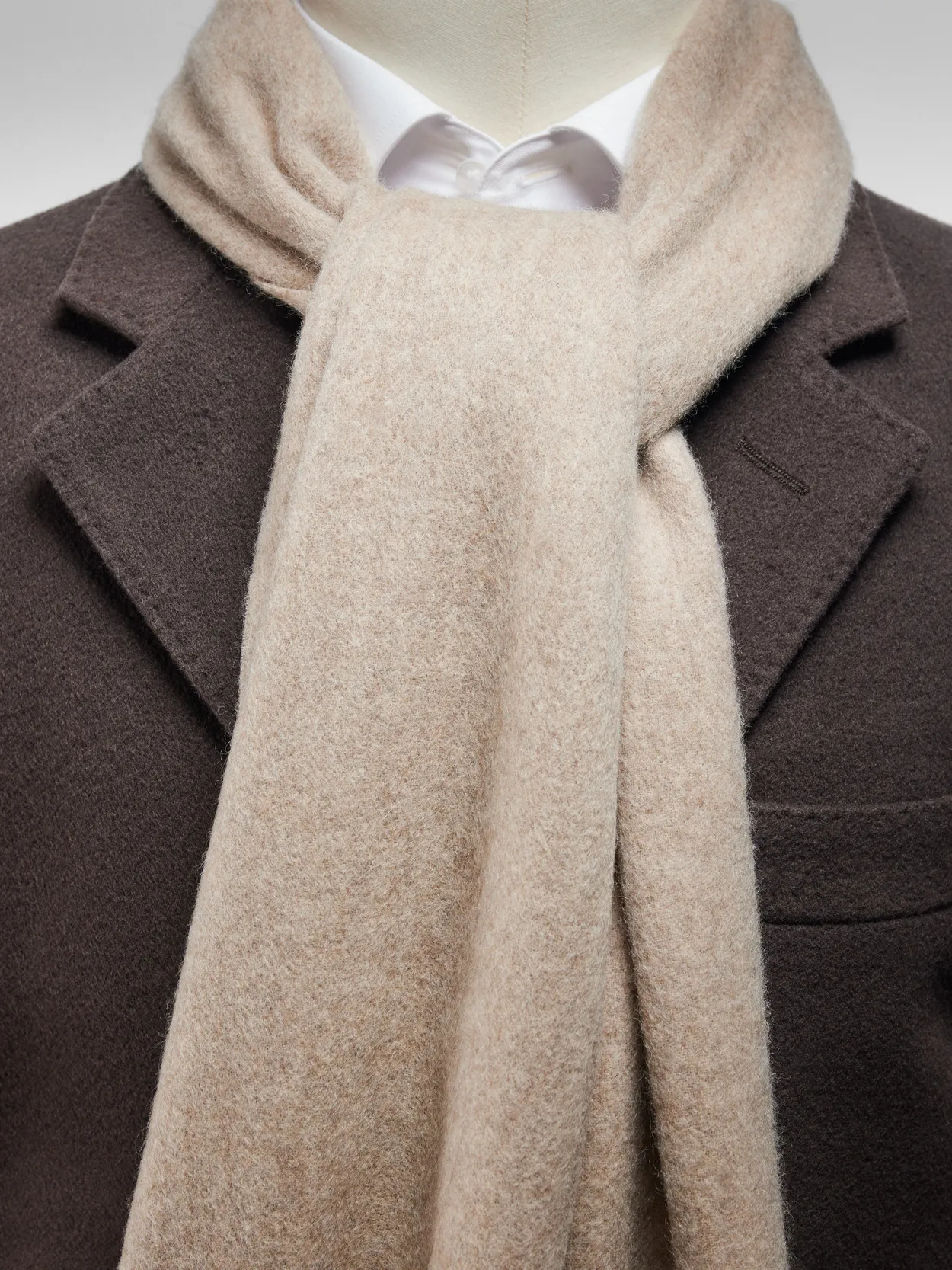 Beige Winter Scarf Wool