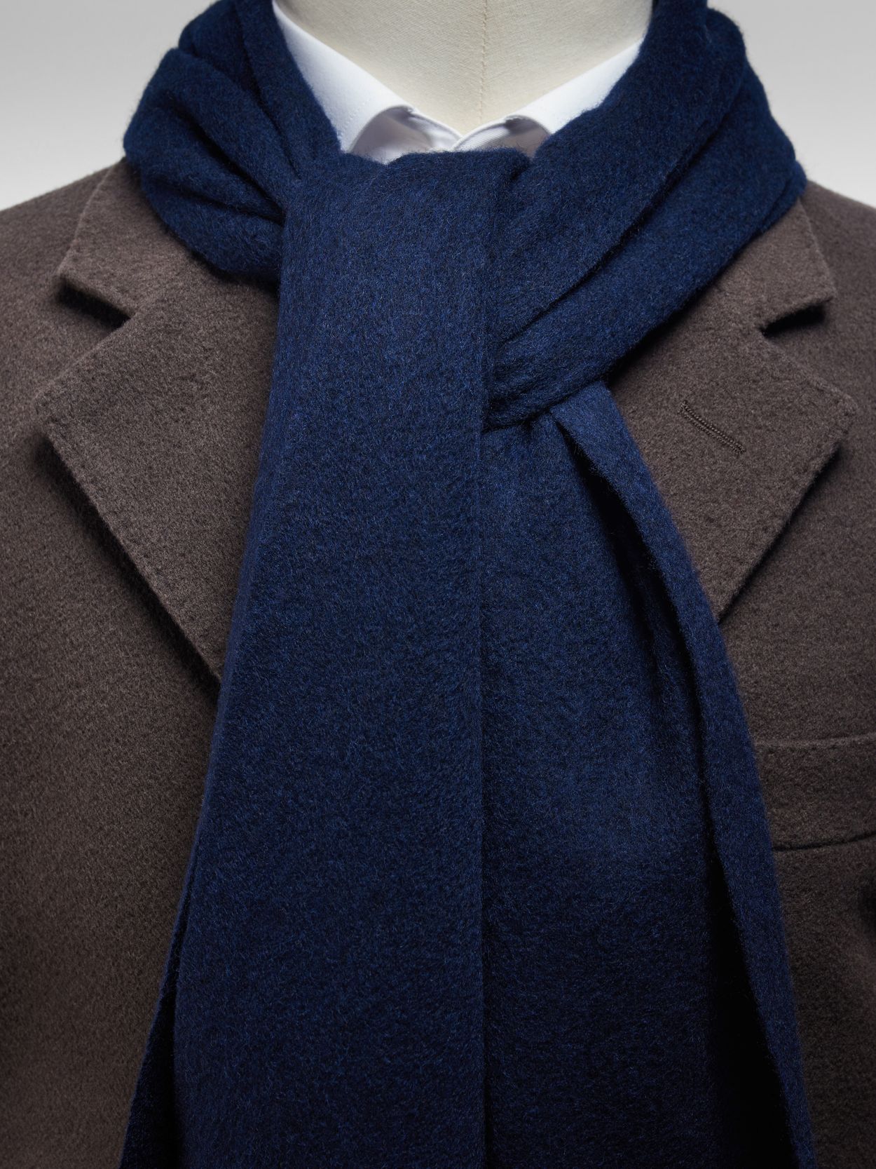 Dark Blue Winter Scarf Wool