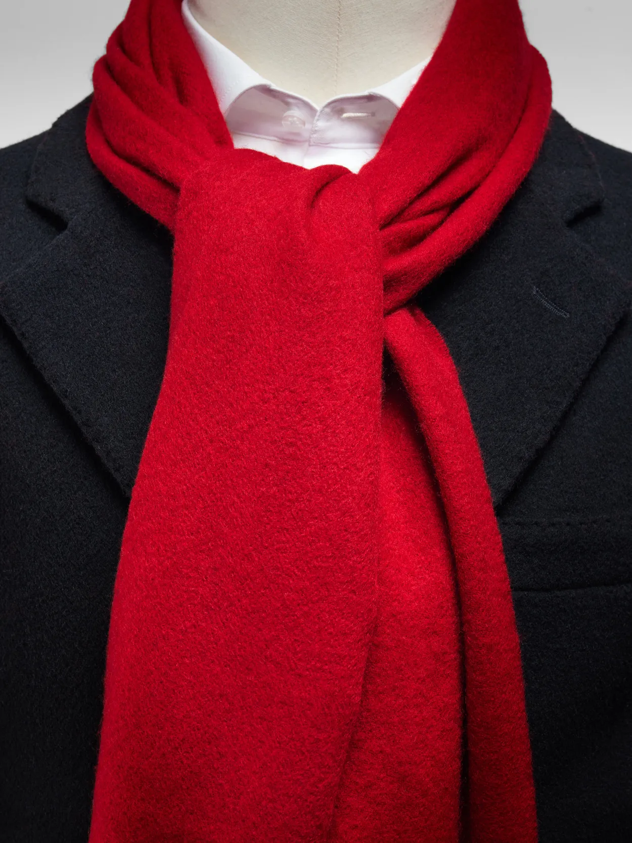 Rød Kashmir Halstørklæde
