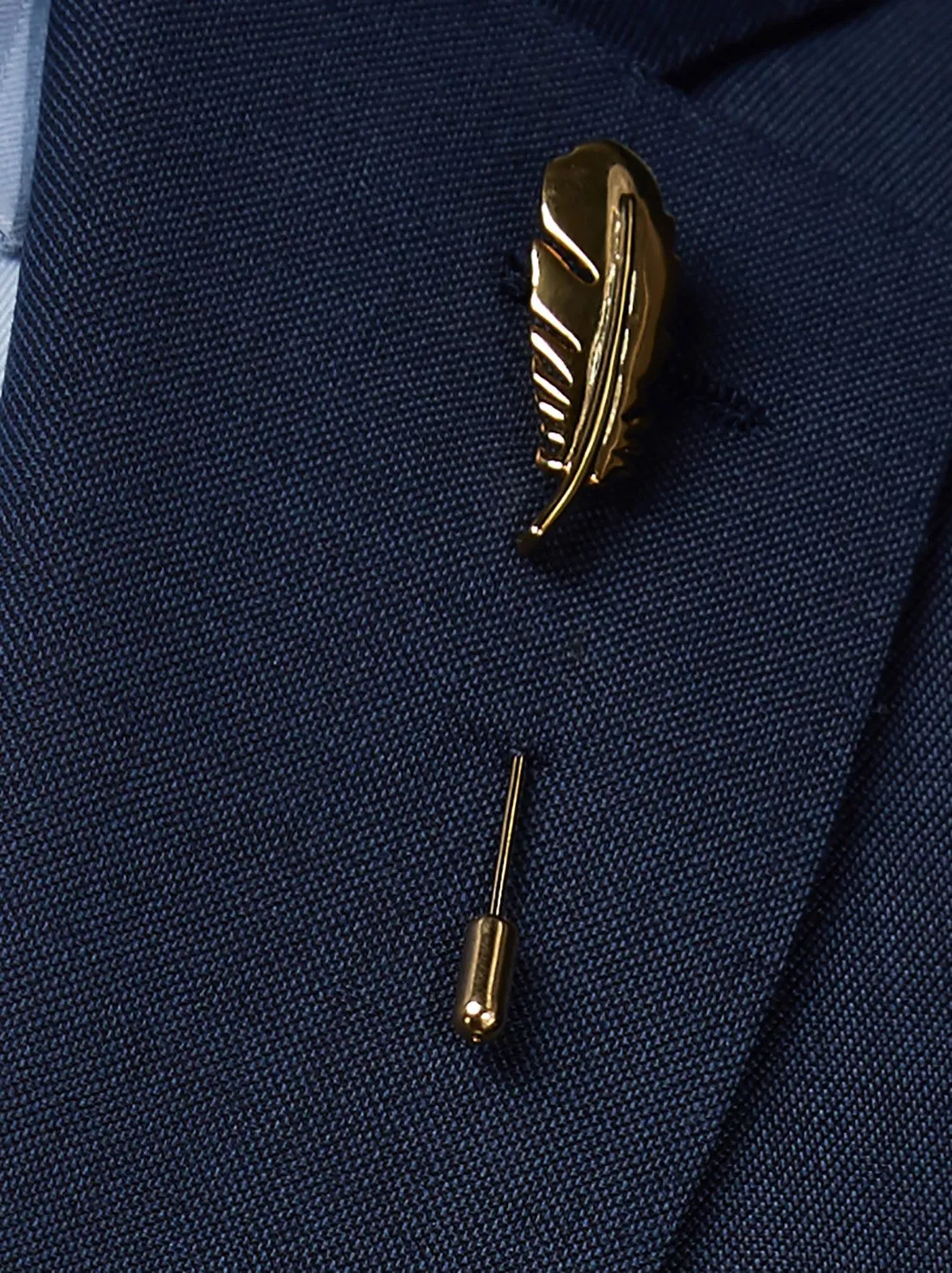 Gold Lapel Pin Feather