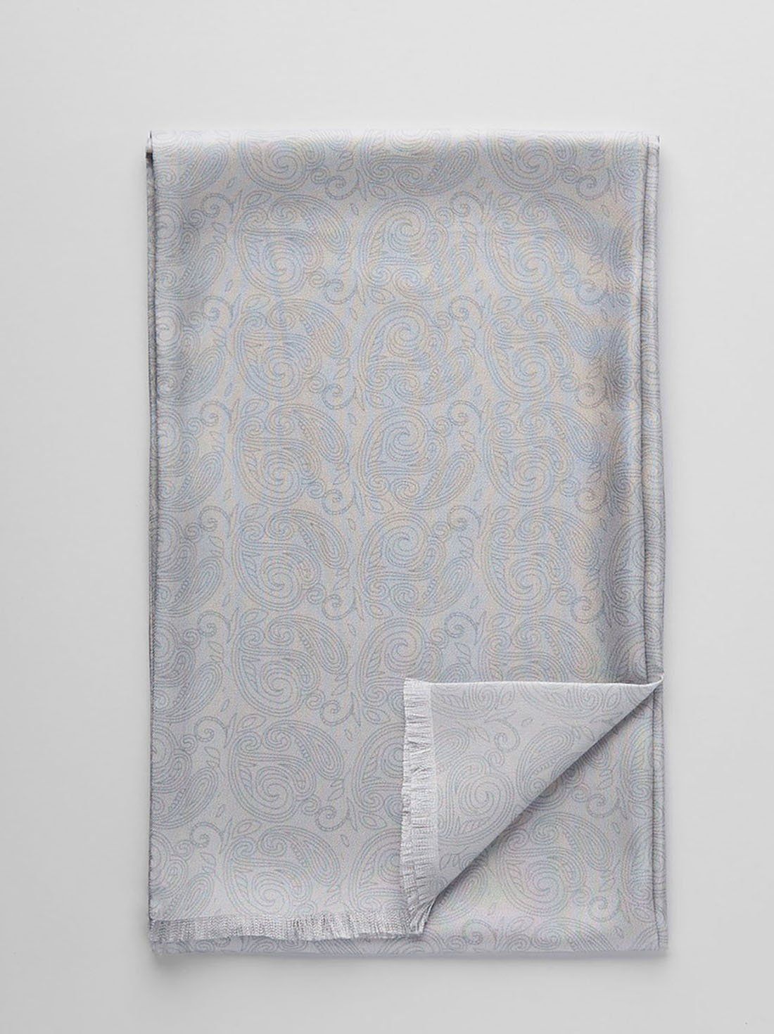 Sølv Silketørklæde Paisley