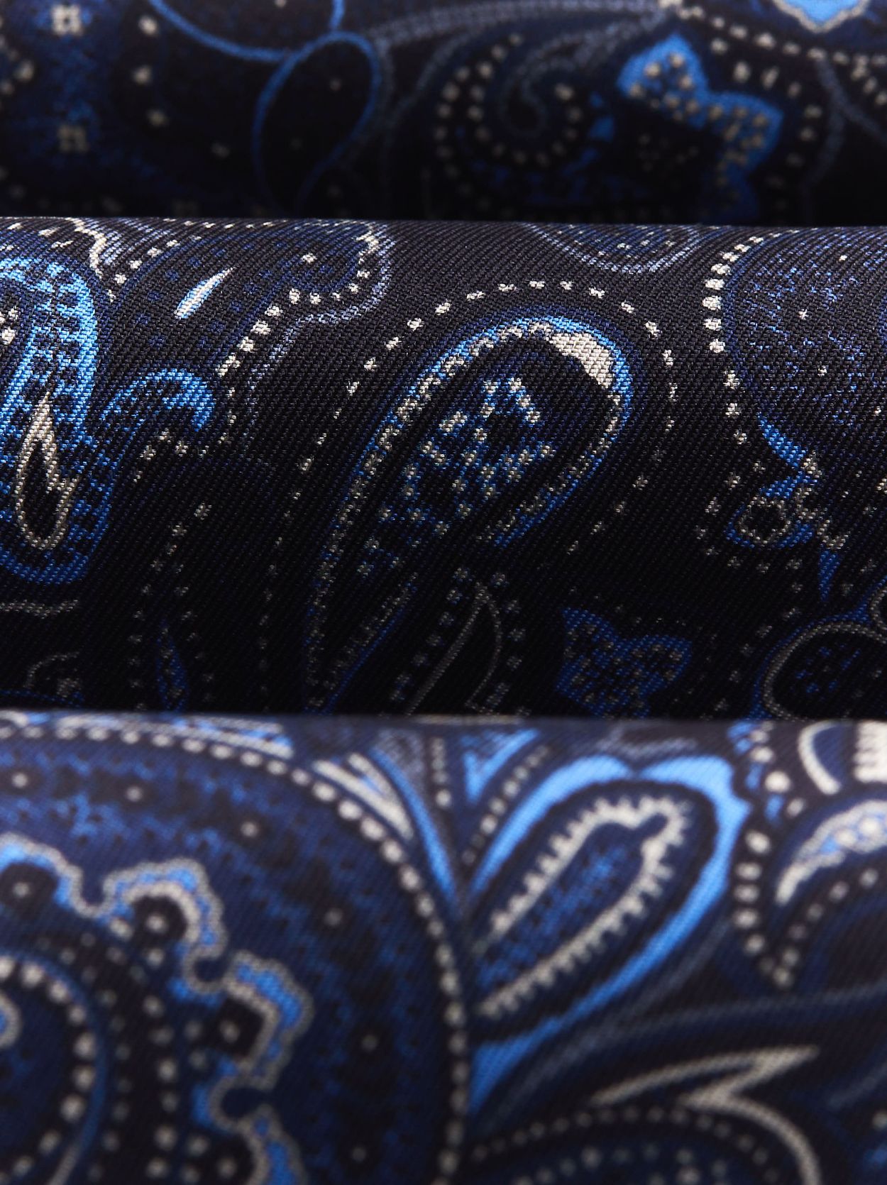 Blue Silk Scarf Paisley