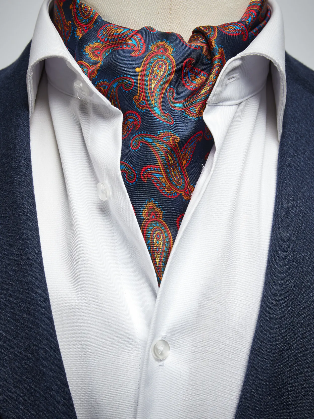 Blauwe Ascot Paisley