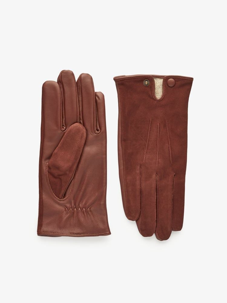 chinese dress ladies Ariston Mens Solid Brown Touch Screen Genuine Leather Gloves – The Suit  Depot main image 1