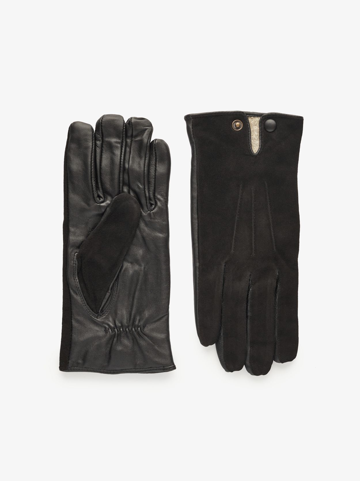 Mens black hot sale suede gloves