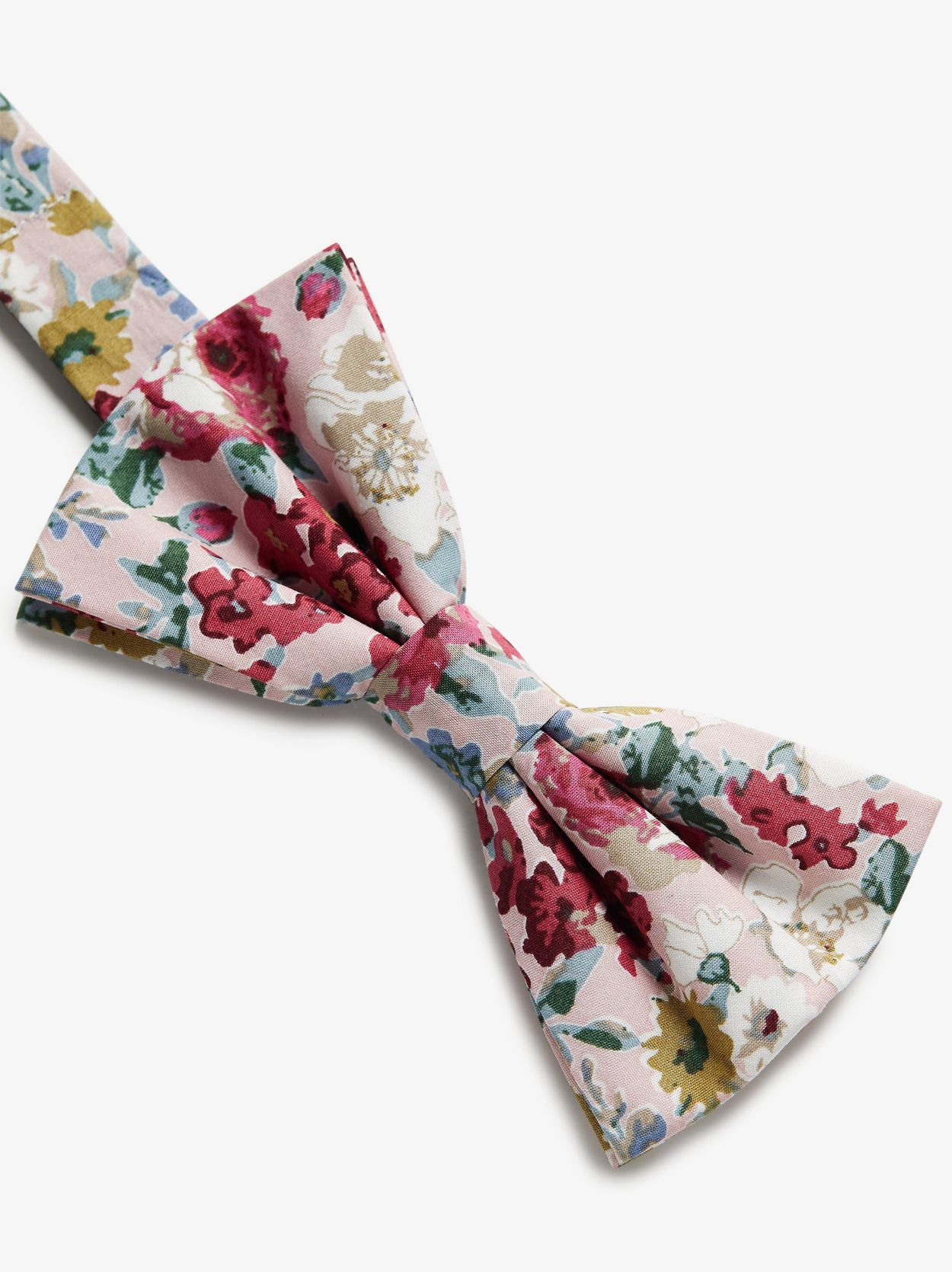 Pink Bow Tie Cotton Floral 