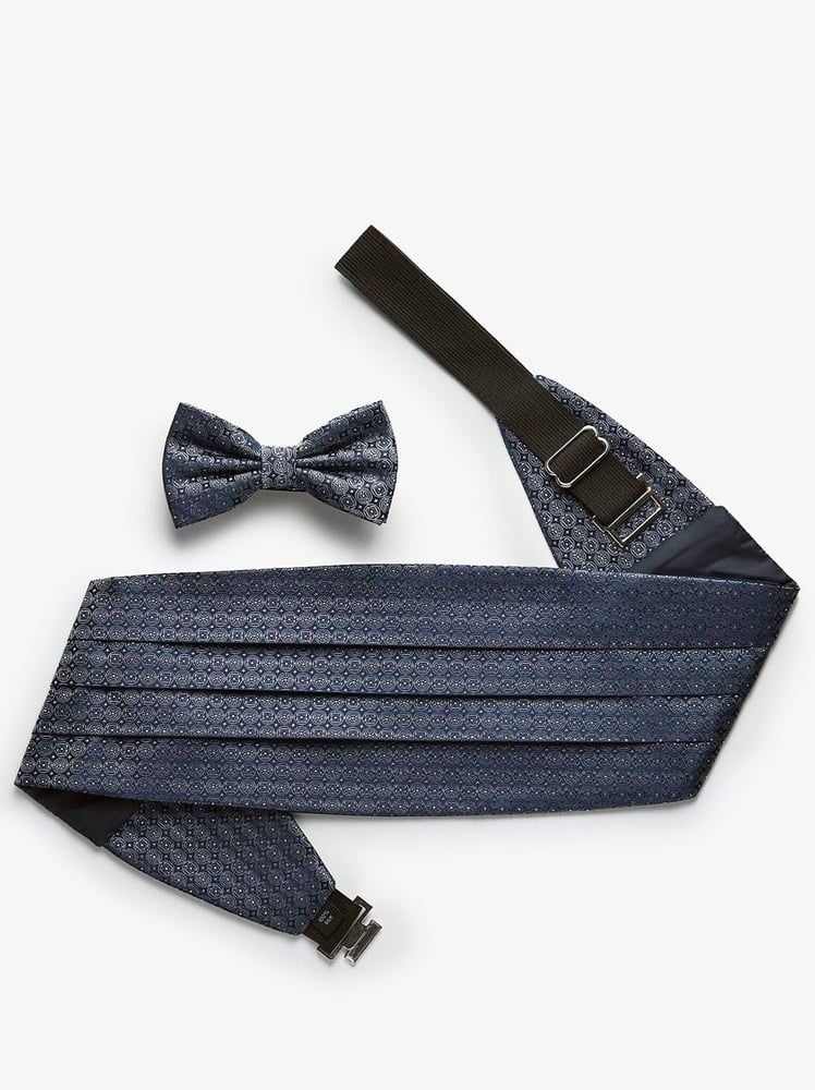 Silk Geometric Cummerbund - Buy online | John Henric