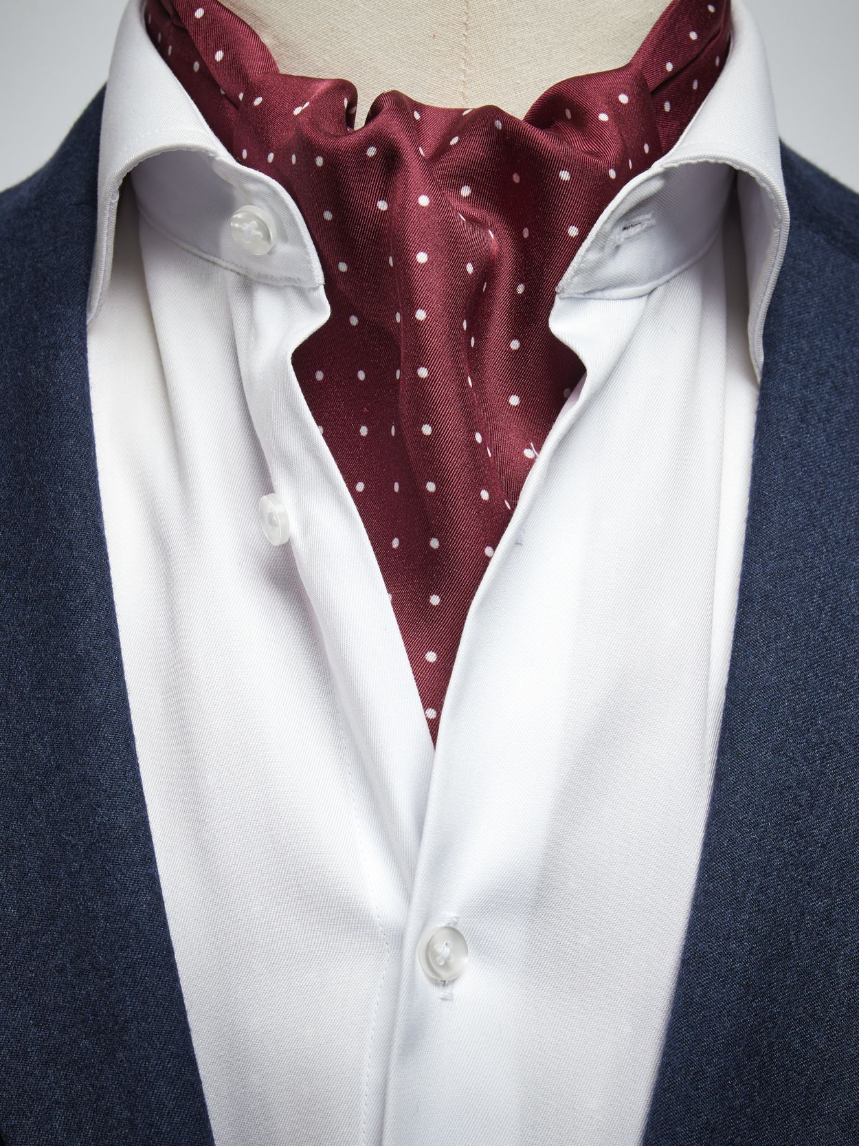 Burgundy Ascot Dotted