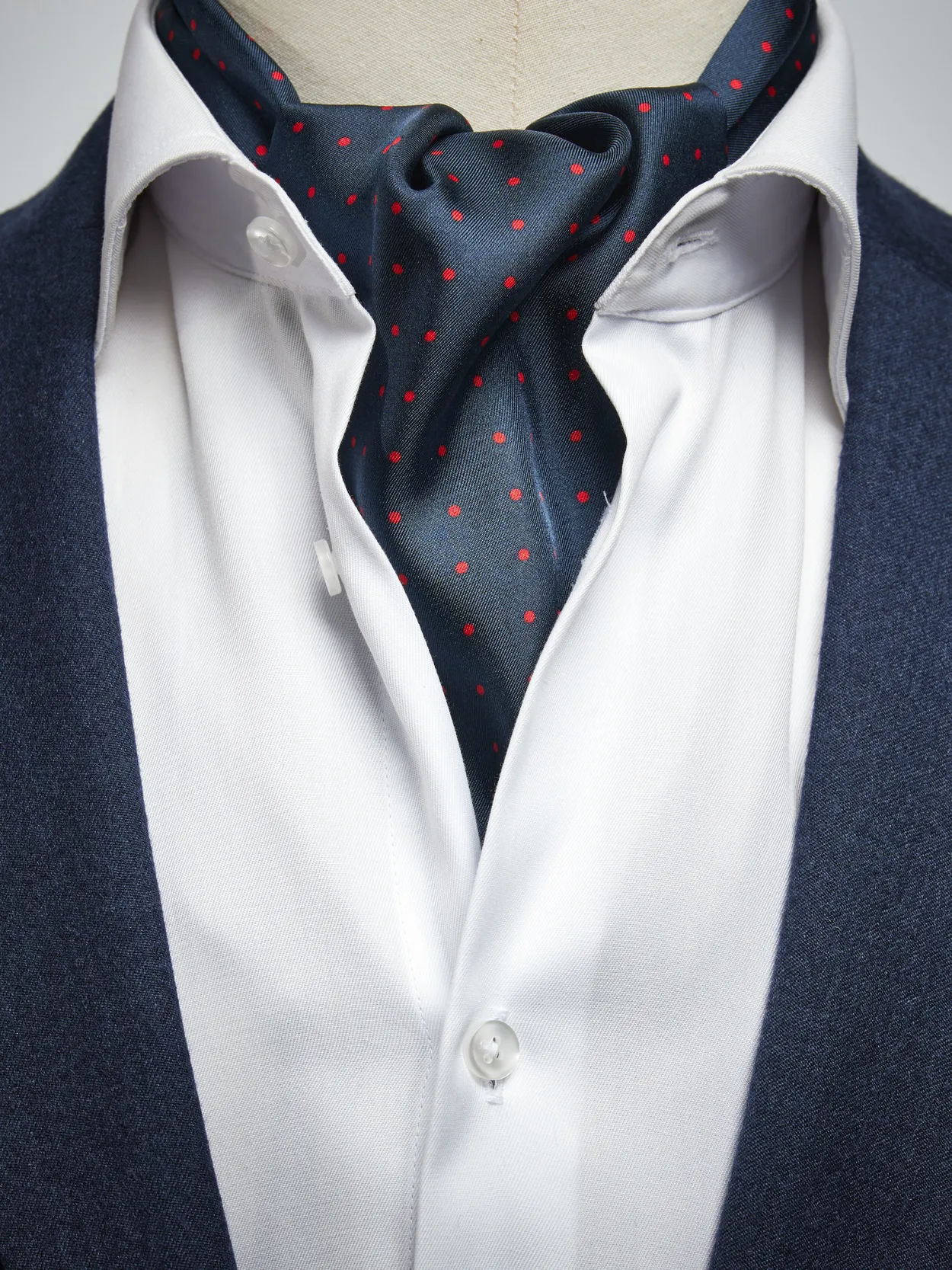 Dark Blue Ascot Dotted