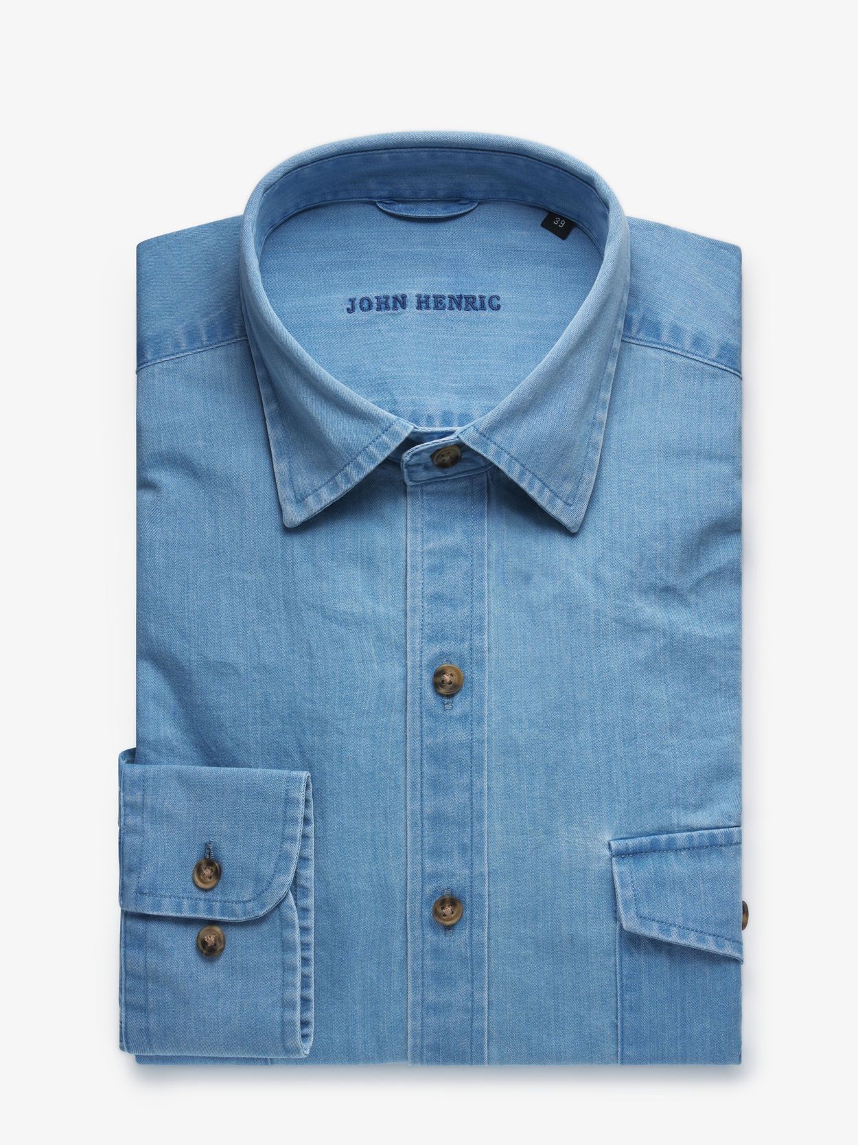 Light Blue Denim Shirt - Buy online | John Henric