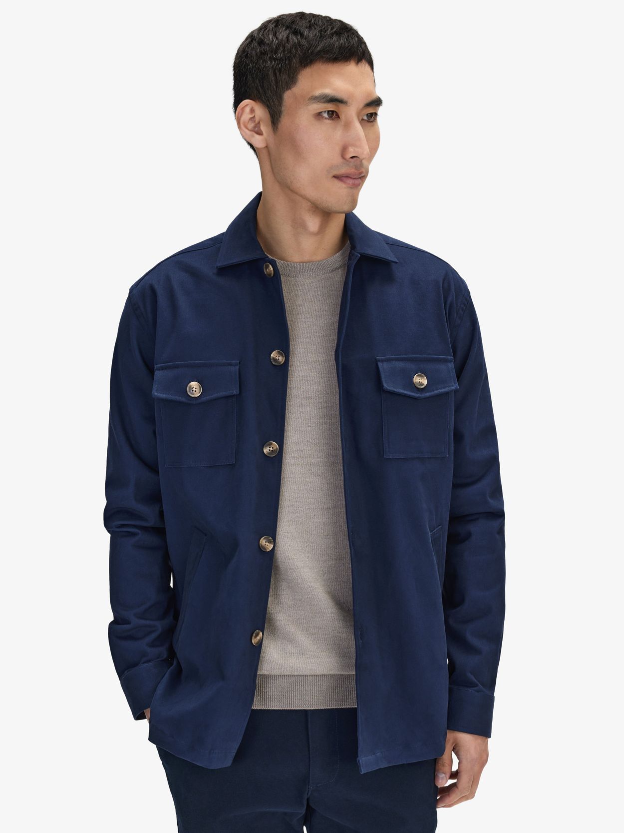 Blue sale overshirt mens